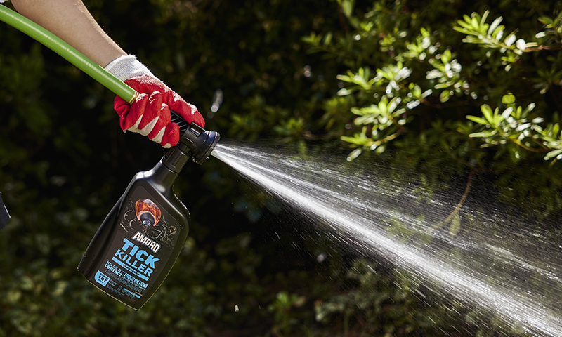 amdro tick killer yard spray in use